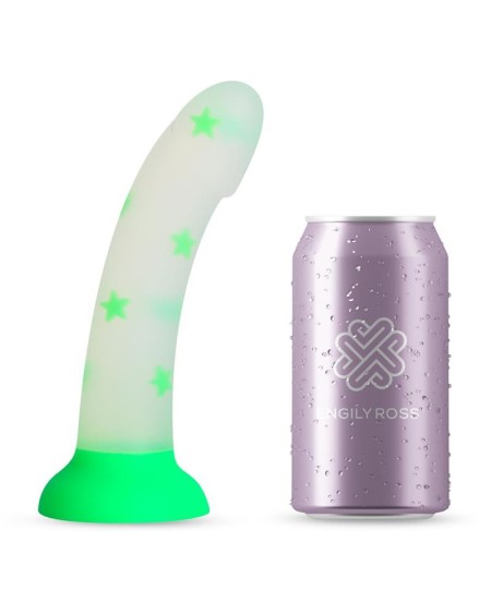 glow-in-the-dark dildo confetti star 17 cm