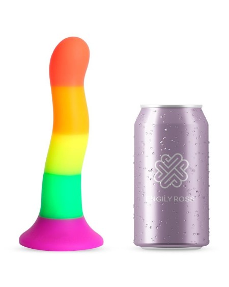 dildo rainbow color lgbt 18 cm