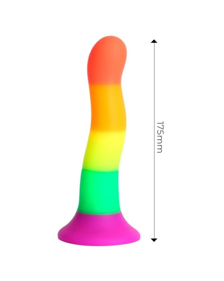 dildo rainbow color lgbt 18 cm