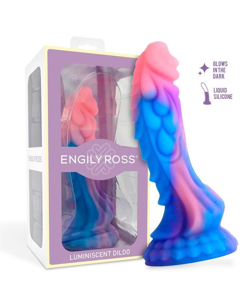 luminiscent dragon shaped dildo 18 cm