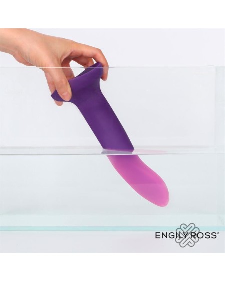 color-changing dildo violet to rose size l 21 cm