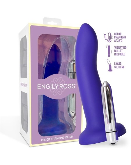 color-changing dildo violet to rose size s 14 cm
