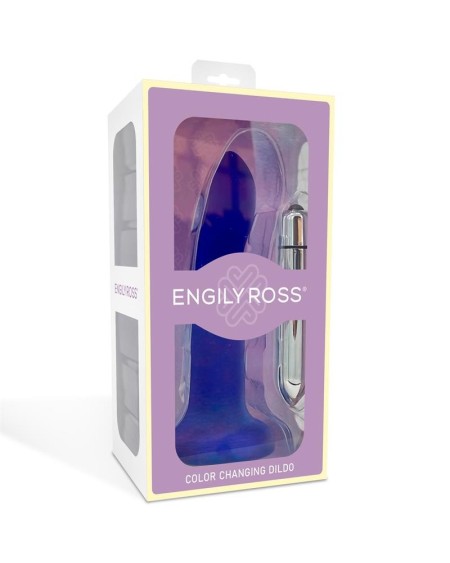 color-changing dildo violet to rose size s 14 cm