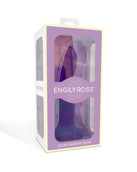 color changing dildo violet to rose size s 14 cm