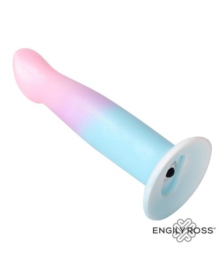 dildo dildo with vibration and ventouse cup gradient colour 17 cm