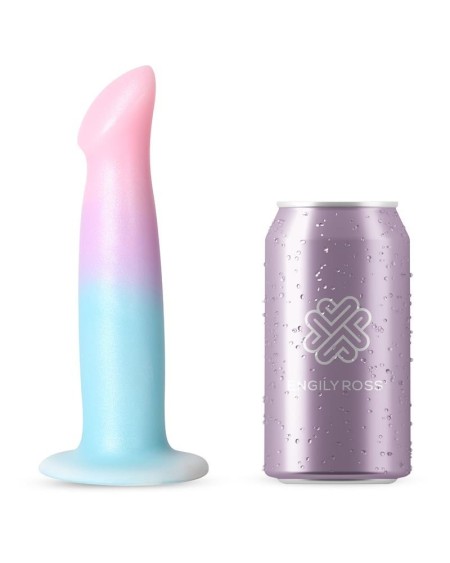dildo dildo with vibration and ventouse cup gradient colour 17 cm