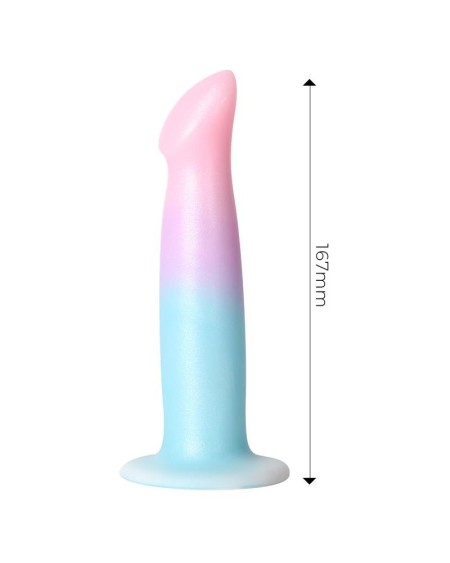dildo dildo with vibration and ventouse cup gradient colour 17 cm