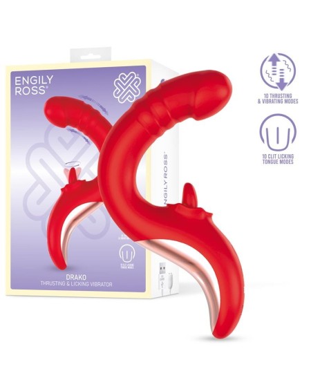 drako vibe with thrusting and licking tongue 360o