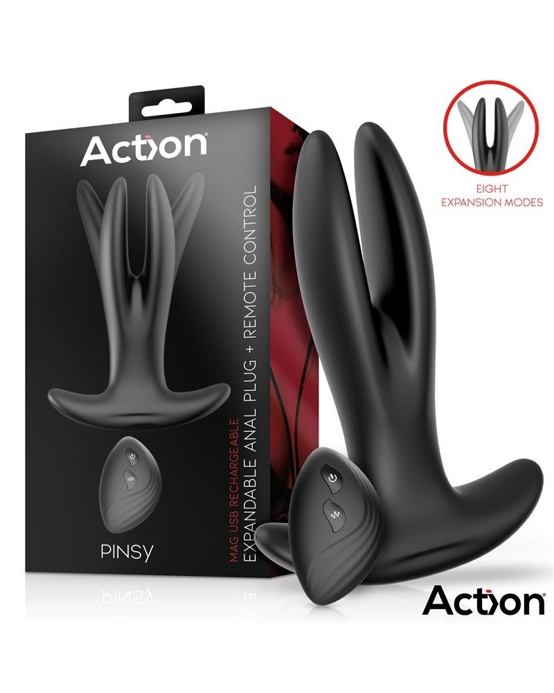 pinsy expandable butt plug with remote control