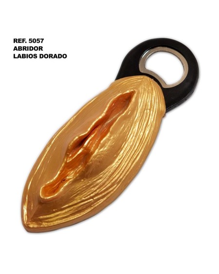 lip-shaped bottle opener gold