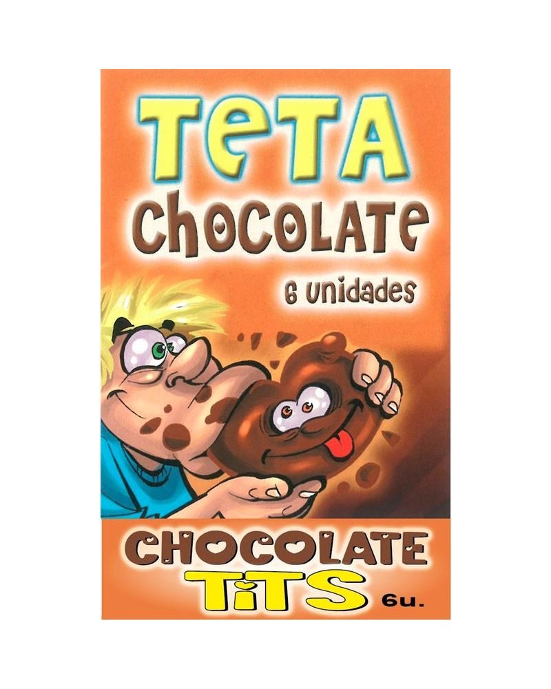 comic box breast-shaped dark chocolate 6 units