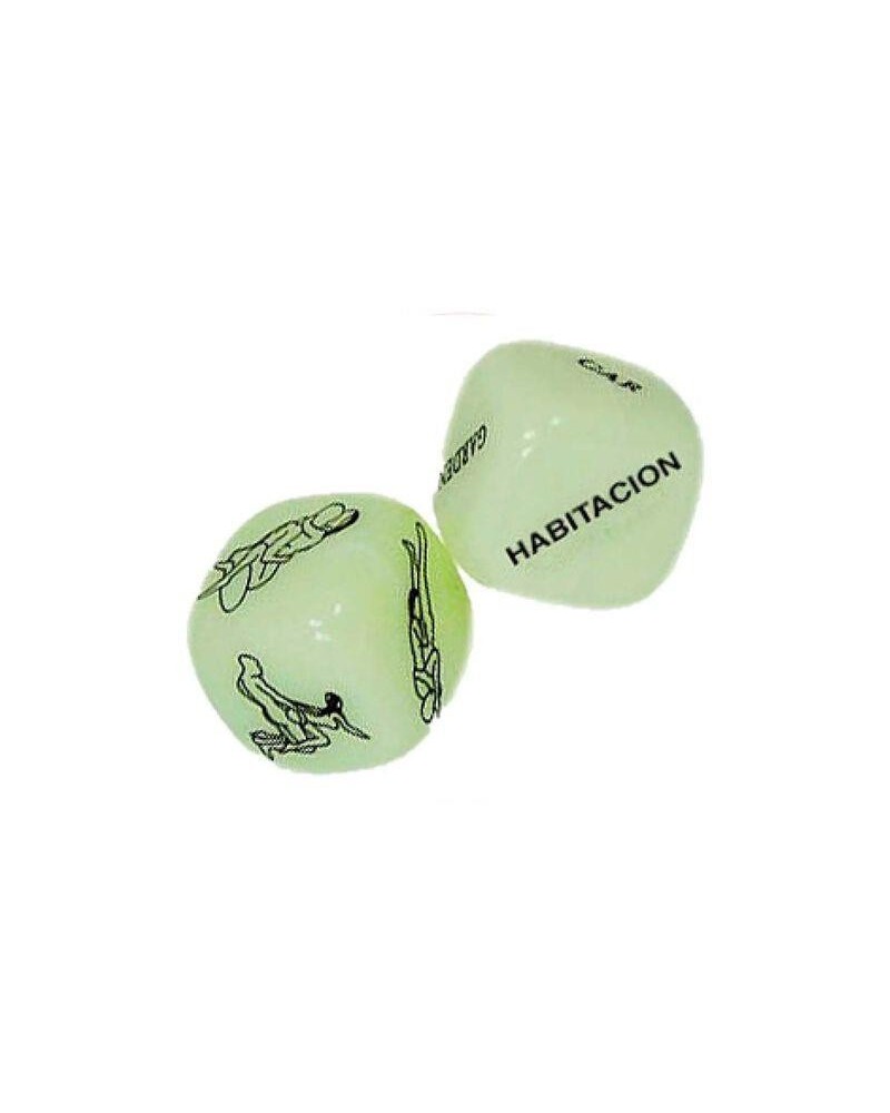 2 glowing dice: position location