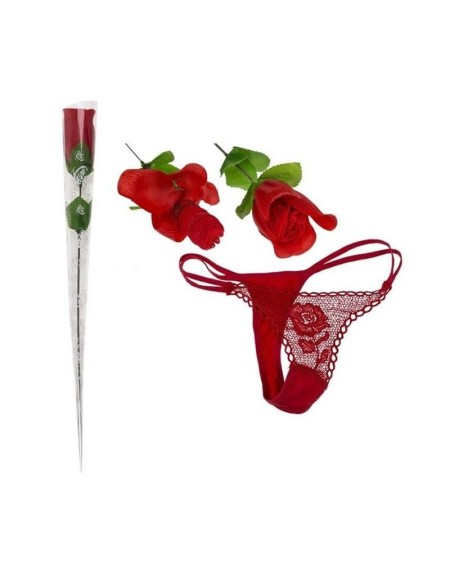 rose with red thong