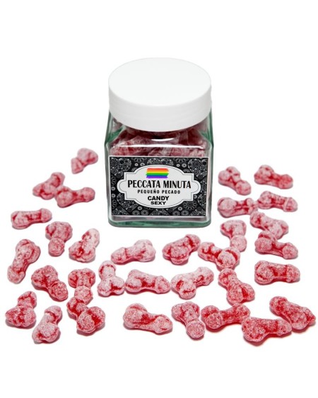 40 penis-shaped candies jar, strawberrycherry flavor lgbt