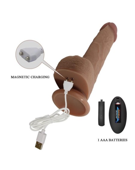 tommy réaliste dildo with vibration and thrusting with remote
