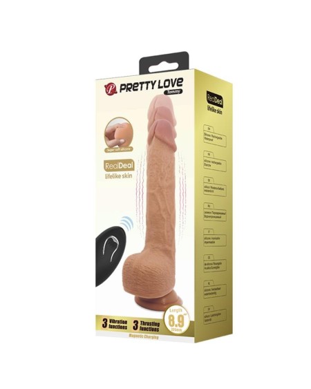 tommy réaliste dildo with vibration and thrusting with remote