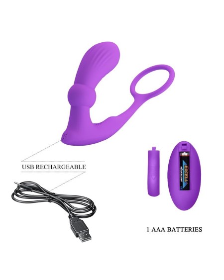 warren remote-controlled vibrant and pulsating anal plug and penis...