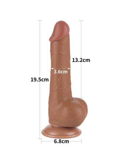 dildo sliding peau 7.5 brown