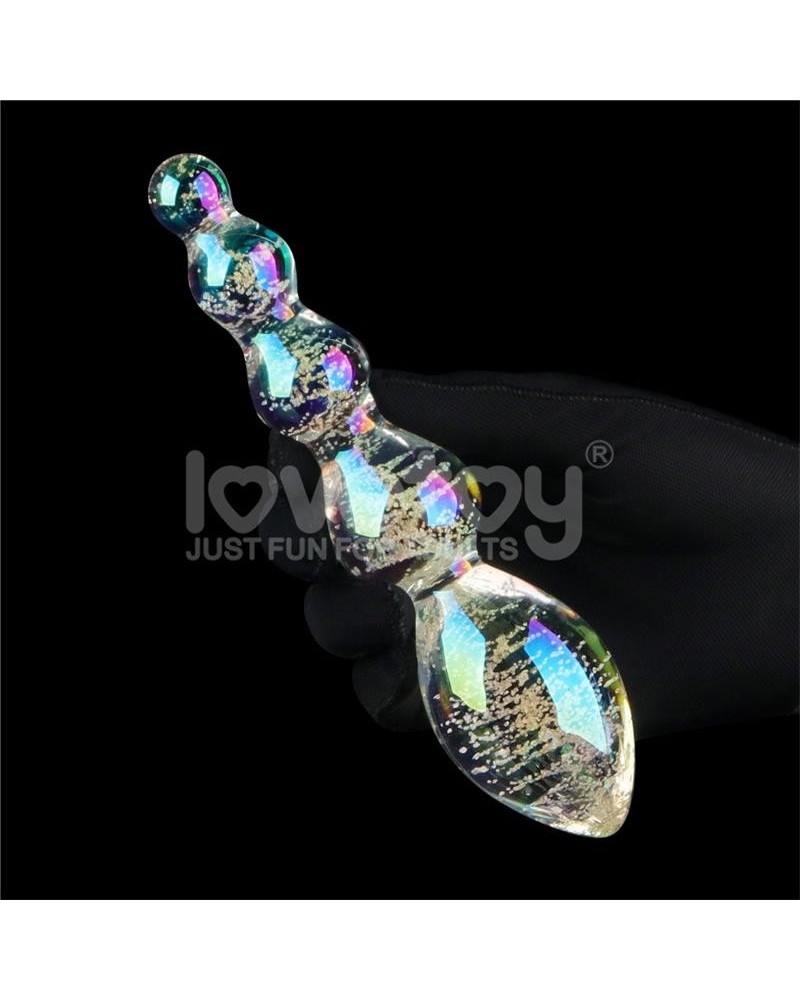 glow in the dark glass dildo dark twilight gleam tantalizing orbs