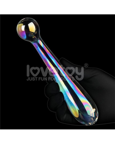 glow in the dark glass dildo twilight gleam alluring arc