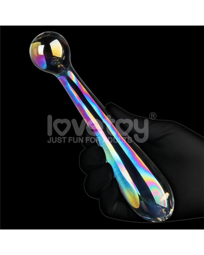 glow in the dark glass dildo twilight gleam alluring arc