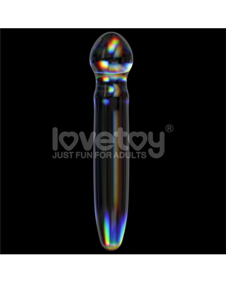 glow in the dark glass dildo twilight gleam prism glass