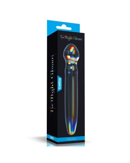 glow in the dark glass dildo twilight gleam prism glass