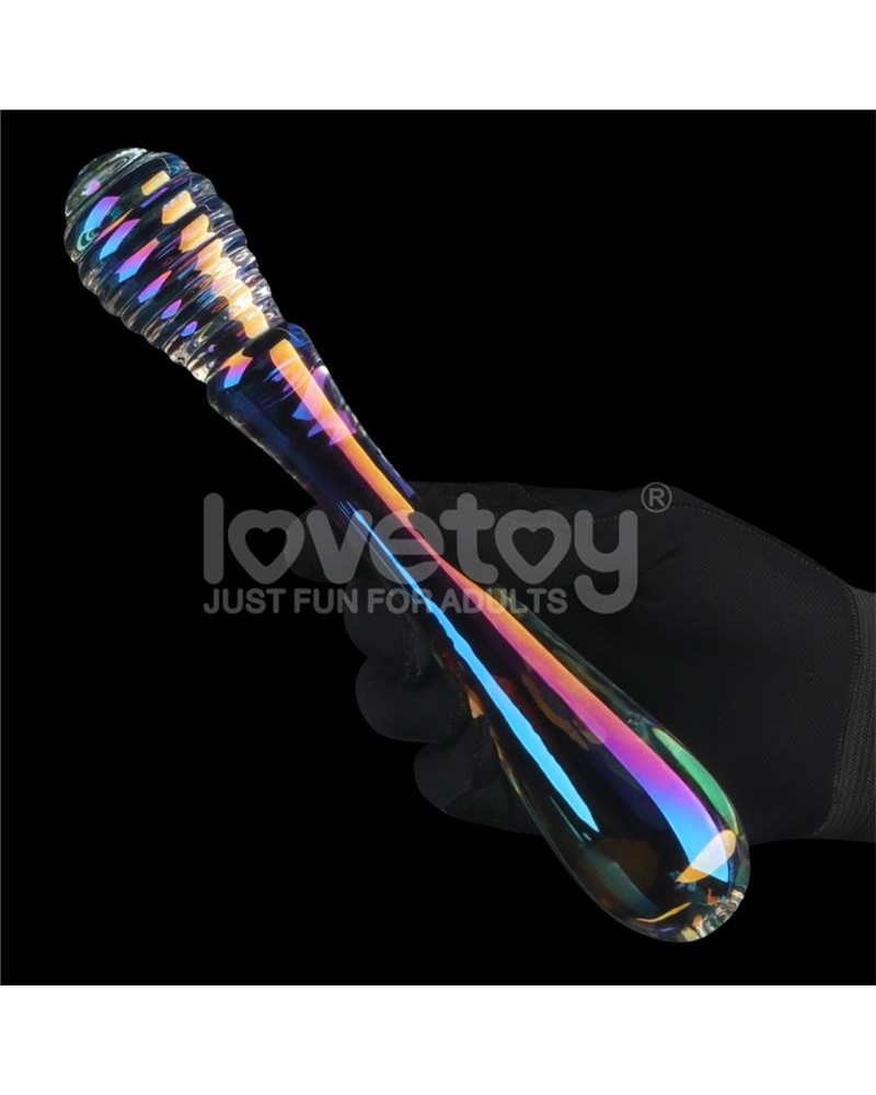 glow in the dark glass dildo twilight gleam twin pleasures