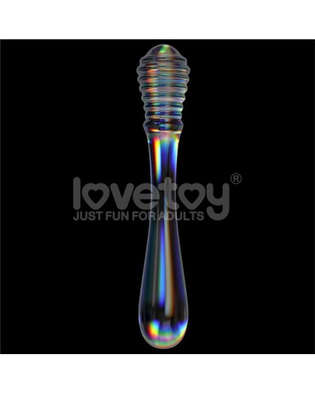 glow in the dark glass dildo twilight gleam twin pleasures