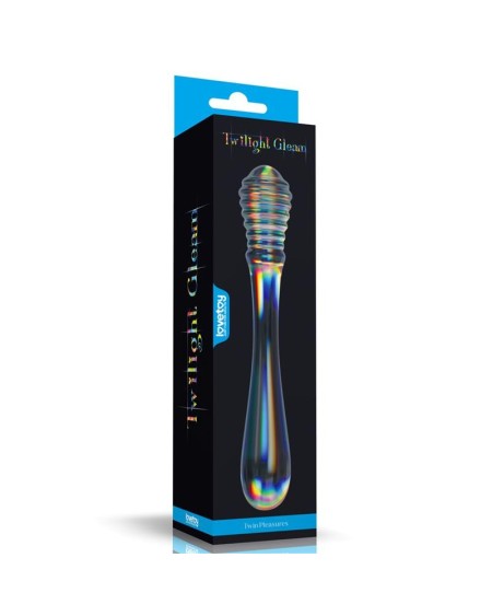 glow in the dark glass dildo twilight gleam twin pleasures