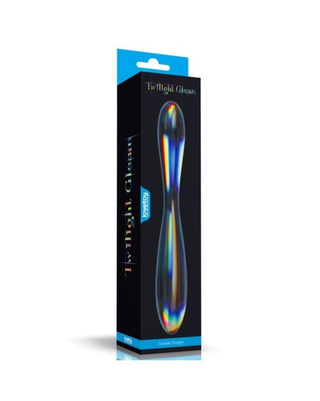 glow in the dark glass dildo twilight gleam double delight