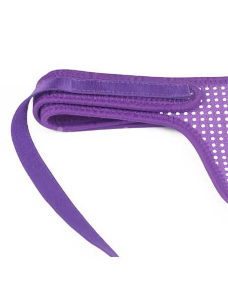 easy strap on harness polka dots violet