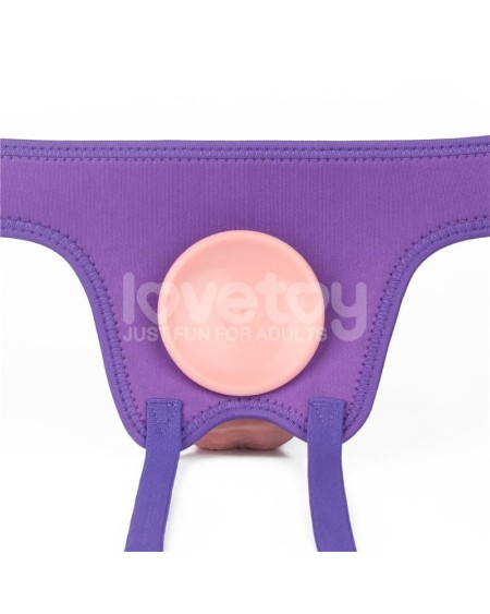 easy strap on harness polka dots violet