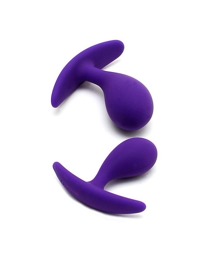 set of 2 anatomic butt plugs copenhagen violet
