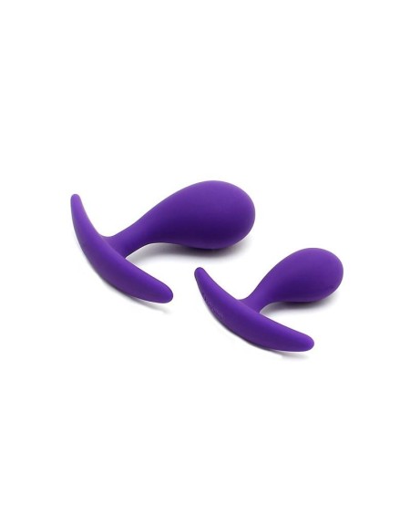 set of 2 anatomic butt plugs copenhagen violet
