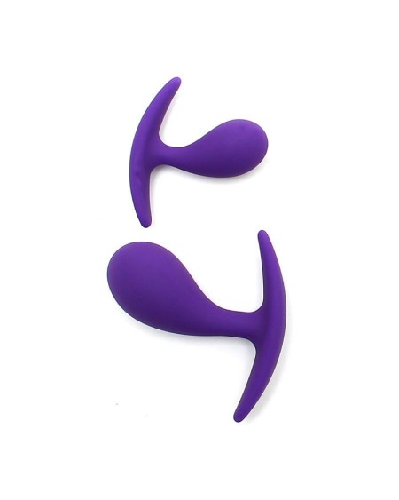 set of 2 anatomic butt plugs copenhagen violet