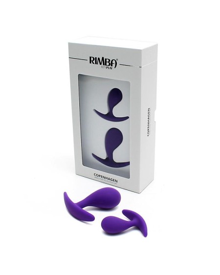 set of 2 anatomic butt plugs copenhagen violet