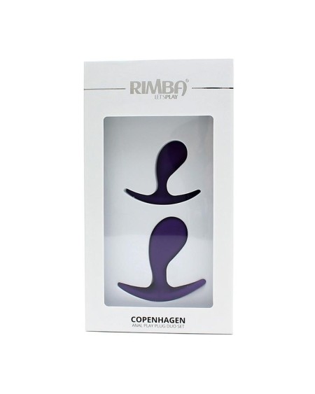 set of 2 anatomic butt plugs copenhagen violet