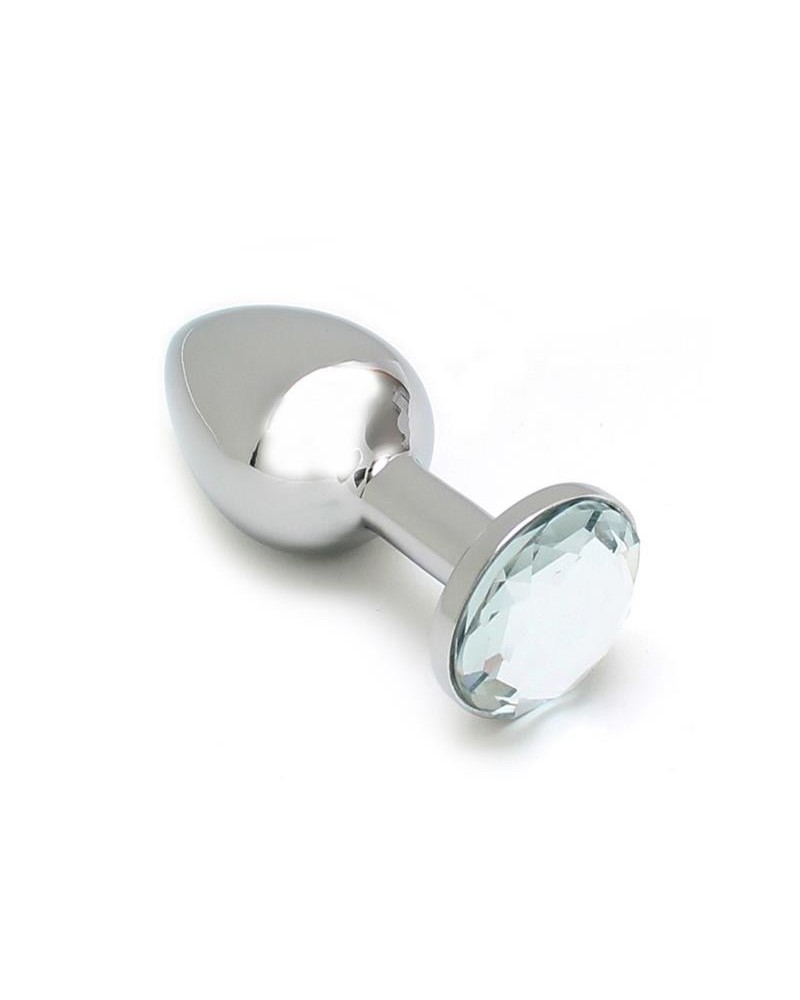 metal butt plug sofia clear jewel
