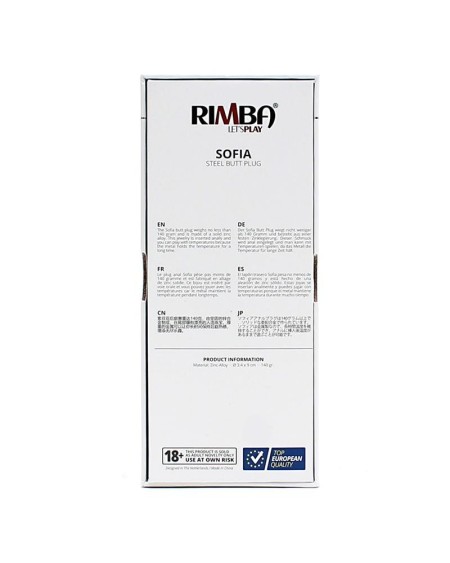 metal butt plug sofia clear jewel