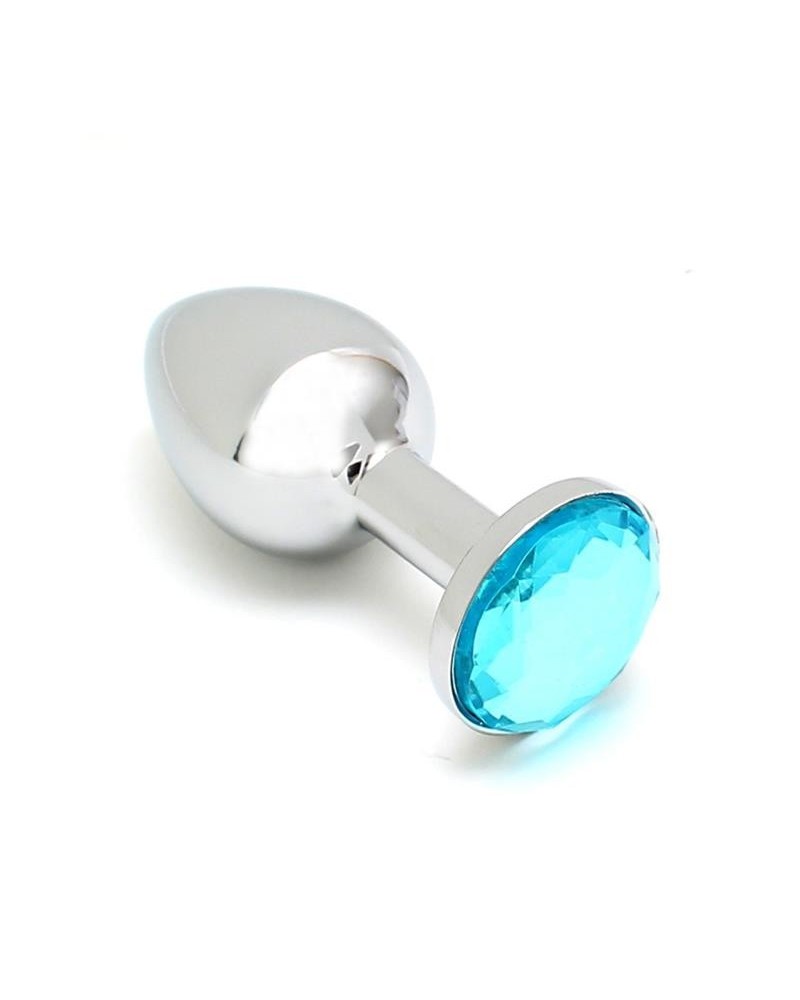 metal butt plug sofia blue jewel
