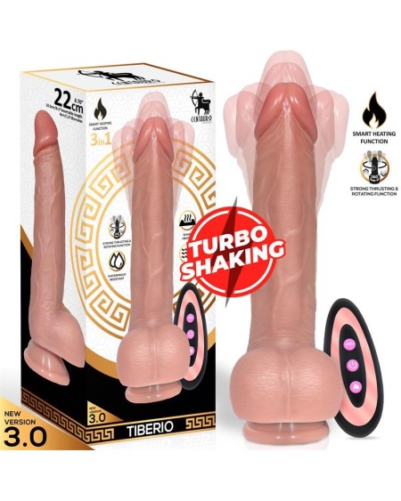 tiberio réaliste turbo shaking dildo with thrusting, 360o rotation,...