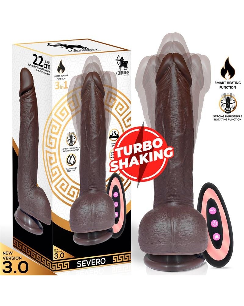 severo réaliste turbo shaking dildo thrusting, 360o rotation remote...