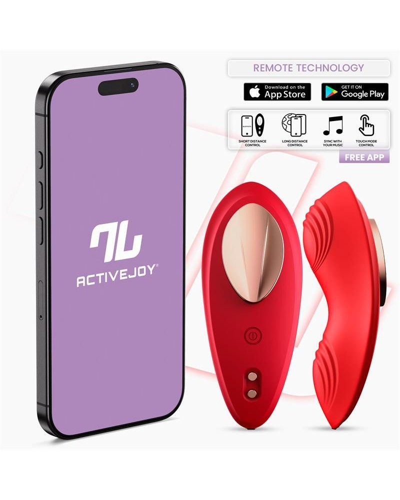 panty vibrator with app silicone red