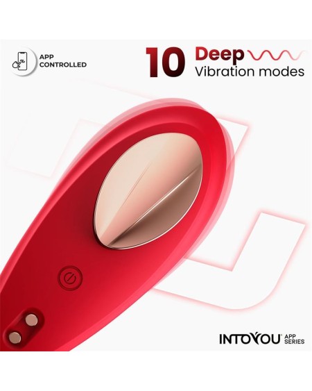 panty vibrator with app silicone red