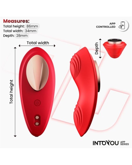 panty vibrator with app silicone red