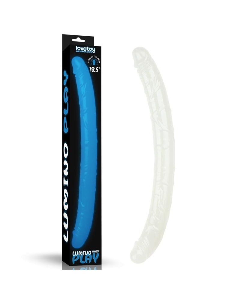 double dildo lumino blue light 18.5