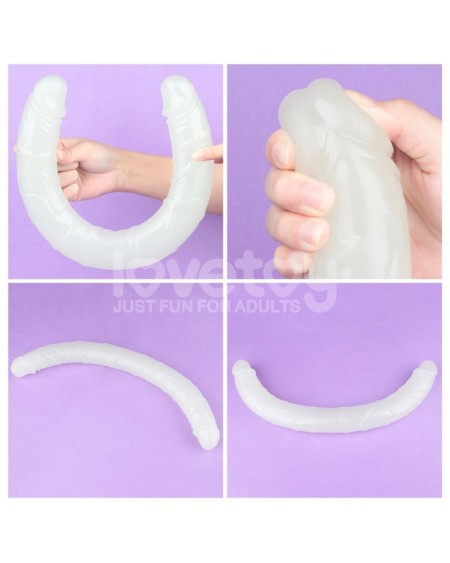 double dildo lumino blue light 18.5