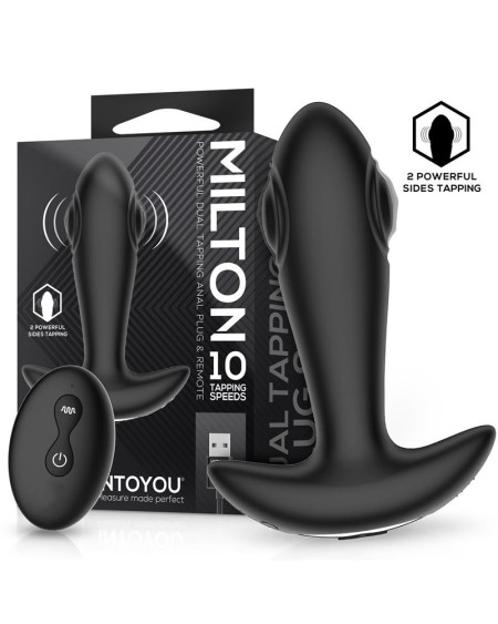 milton dual tapping anal plug with remote control