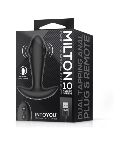 milton dual tapping anal plug with remote control